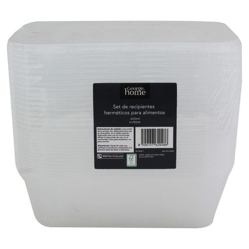 Set Herméticos George Home 16 piezas 600ml
