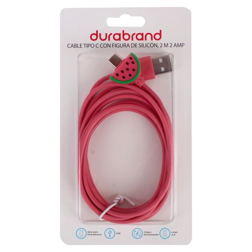 Cable Durabrand tipo C con figura de silicon 2 m y 2 amperios de tensión - 2 M