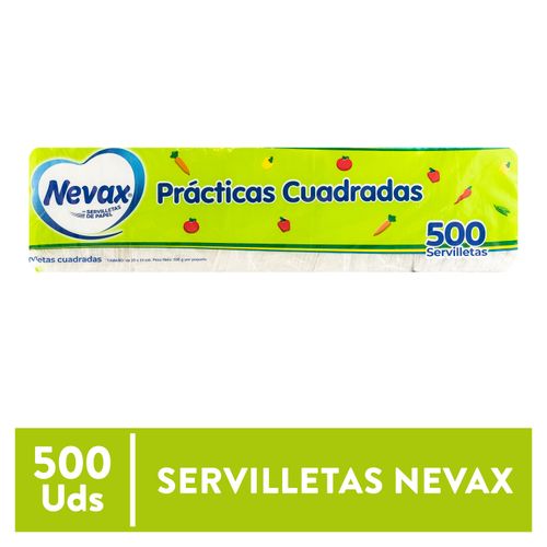 Servilletas de papel Nevax prácticas cuadradas - 500 uds