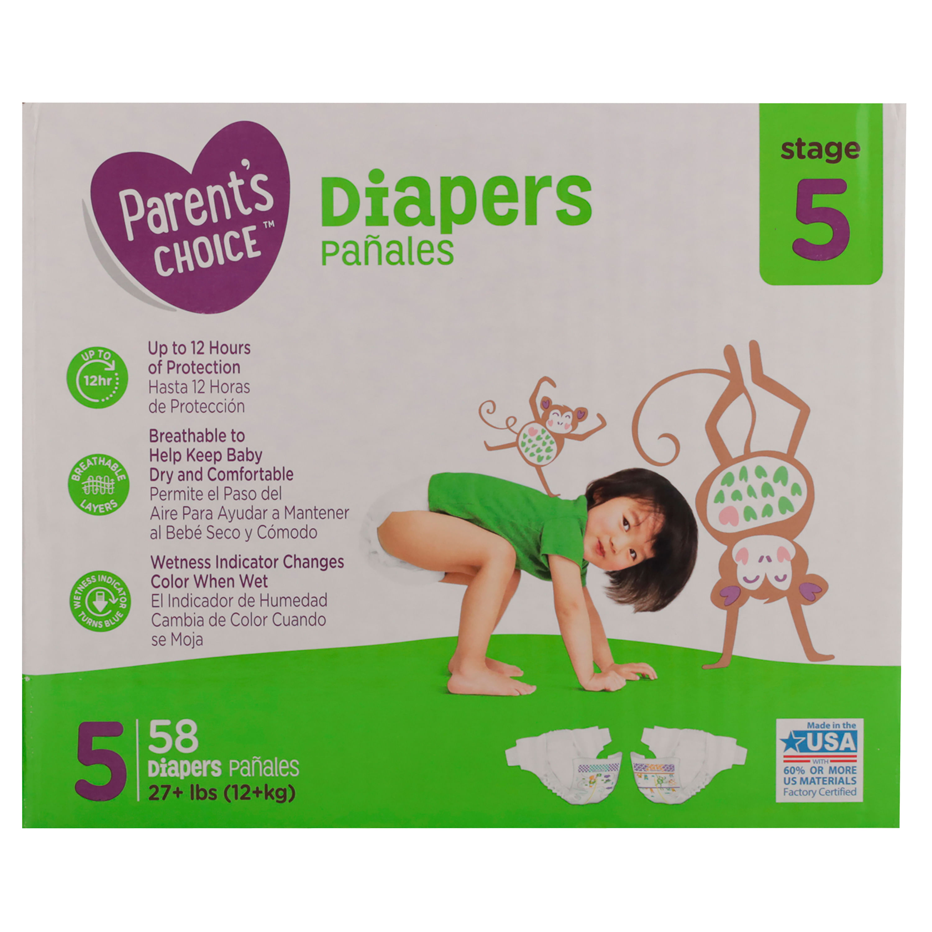 Pa ales Parents Choice Diaper Talla 5 XXG Jr