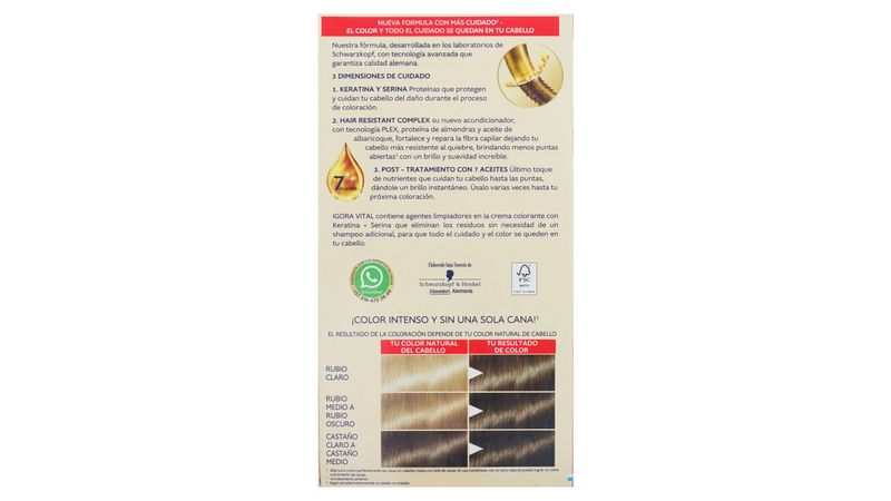 OFERTA TINTE IGORA VITAL PERMANENTE CHOCOLATE R5/6-68 DOBLE TUBO