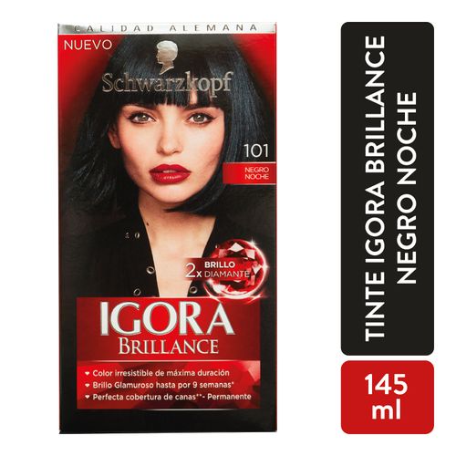 Tinte para cabello Schwarzkopf igora brillance 101 negro noche - 50 ml