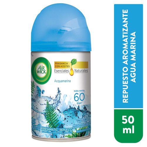 Aromatizante Ambiental Air Wick Freshmatic Acquamarina Repuesto -250ml