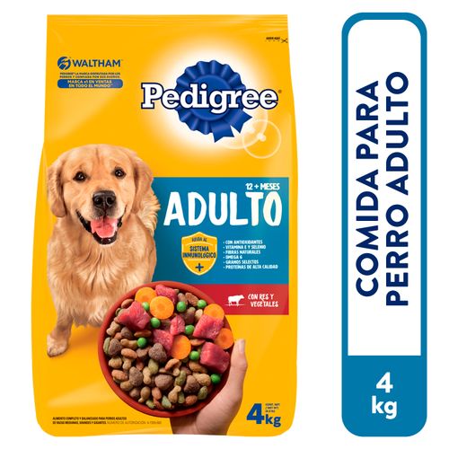 Alimento Seco Para Perros Adultos Pedigree Res y Vegetales -4Kg