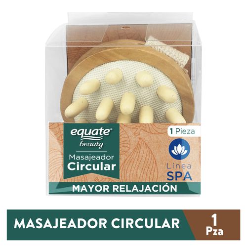 Masajeador Equate De Madera Circular 1 Pieza
