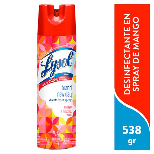 Desinfectante Lysol Aerosol Aroma Mango -538gr