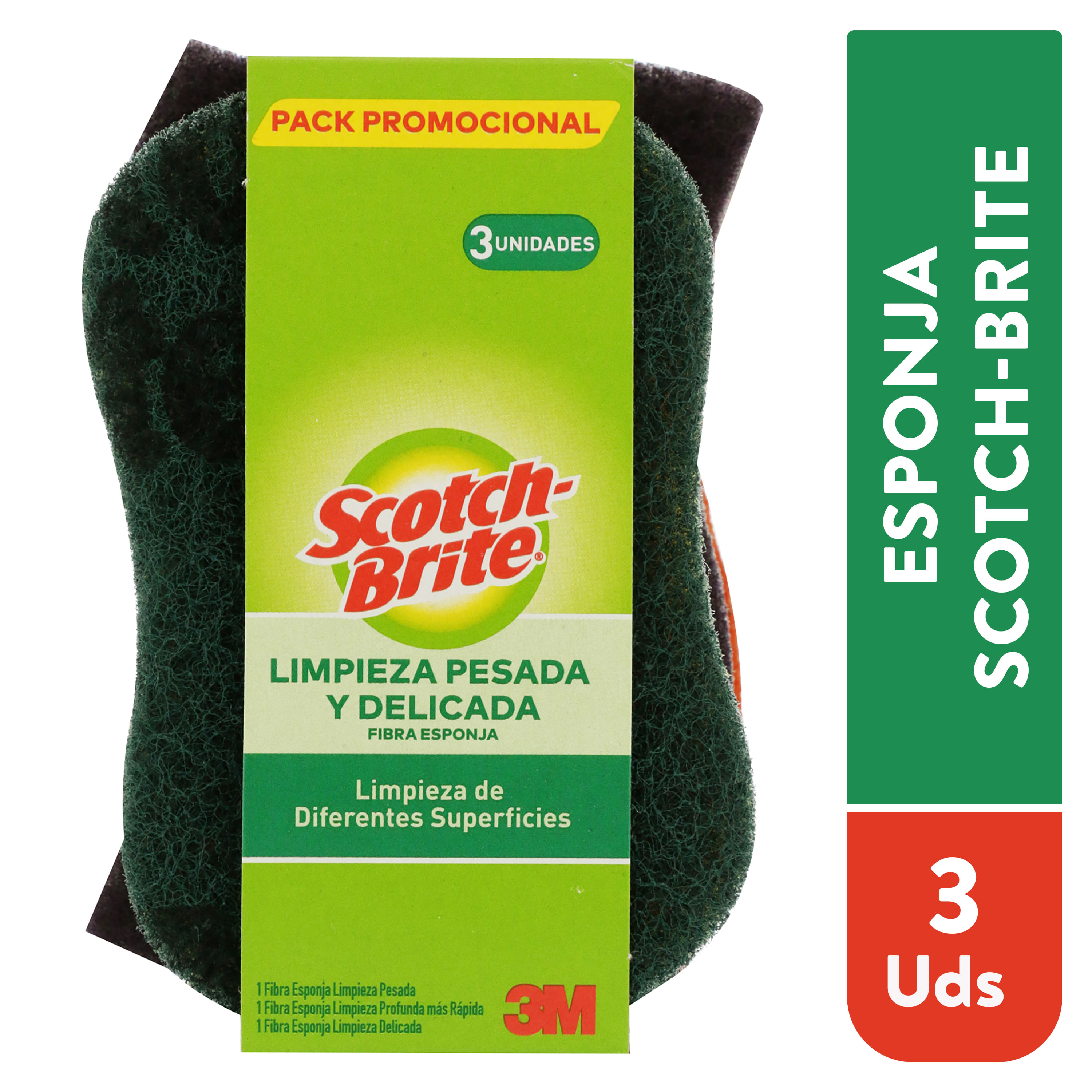 Comprar Esponja Scotch-Brite® Limpieza Pesada Anatómica- 2 Unidades