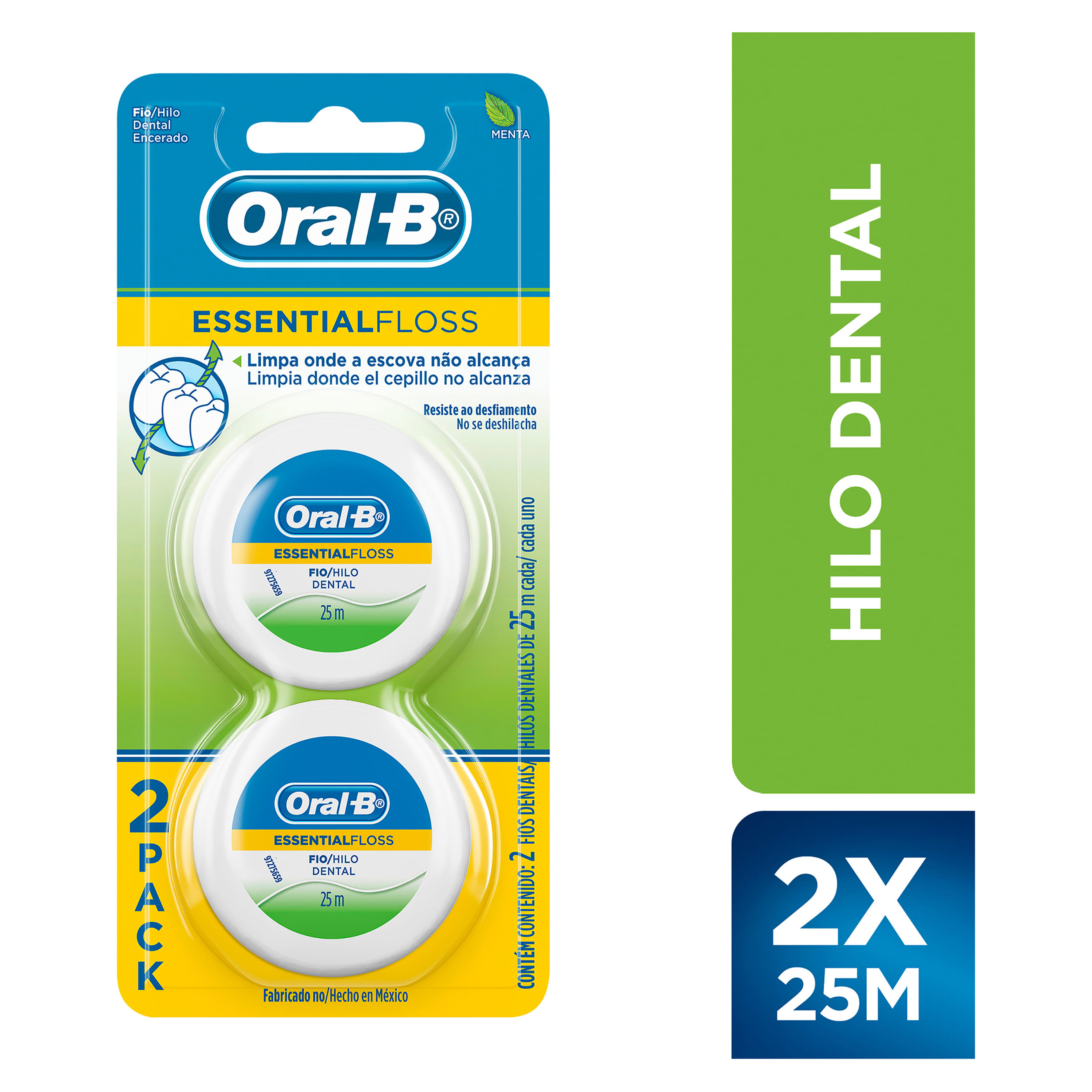 Hilo dental Oral-B expert floss palillos interdentales menta 45 pzas