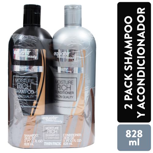 2 Pack Equate shampoo Y Acondicionador - 828ml