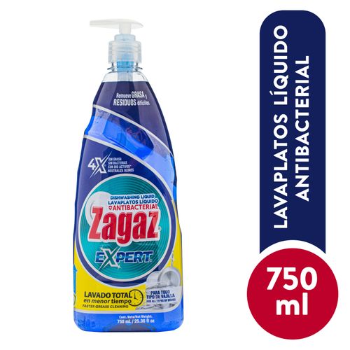 Jabón lavaplatos líquido Zagaz expert con enzimas - 750 ml