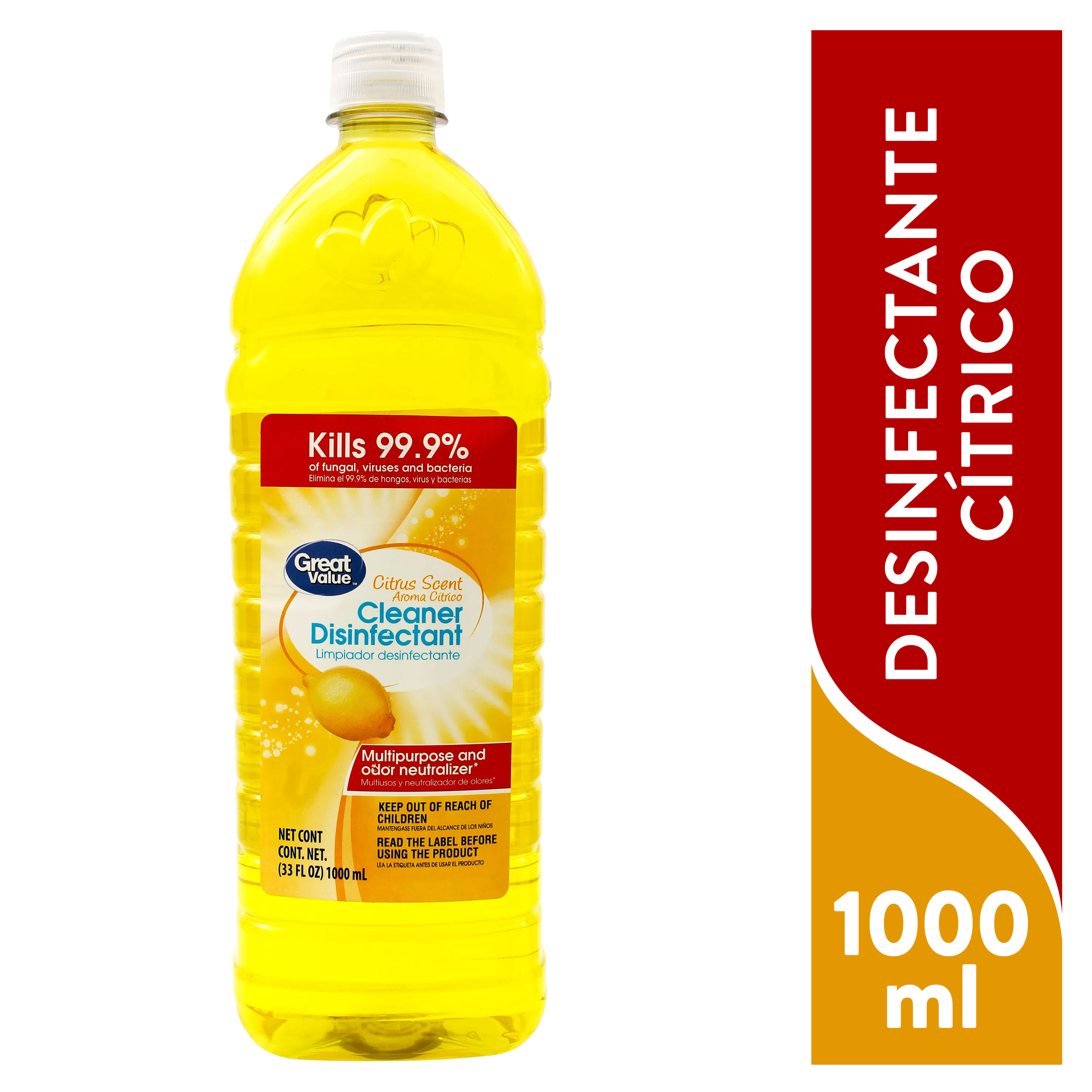 Desinfectante Great Value cítrico para frutas verduras y utensilios 250 ml