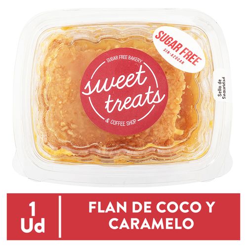 Porcion Flan Coco Caramelo Sugar Free