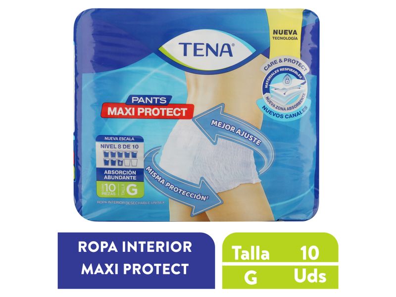 Comprar Pants Máxima Protección Tena Talla G, 10 Unidades | Walmart ...