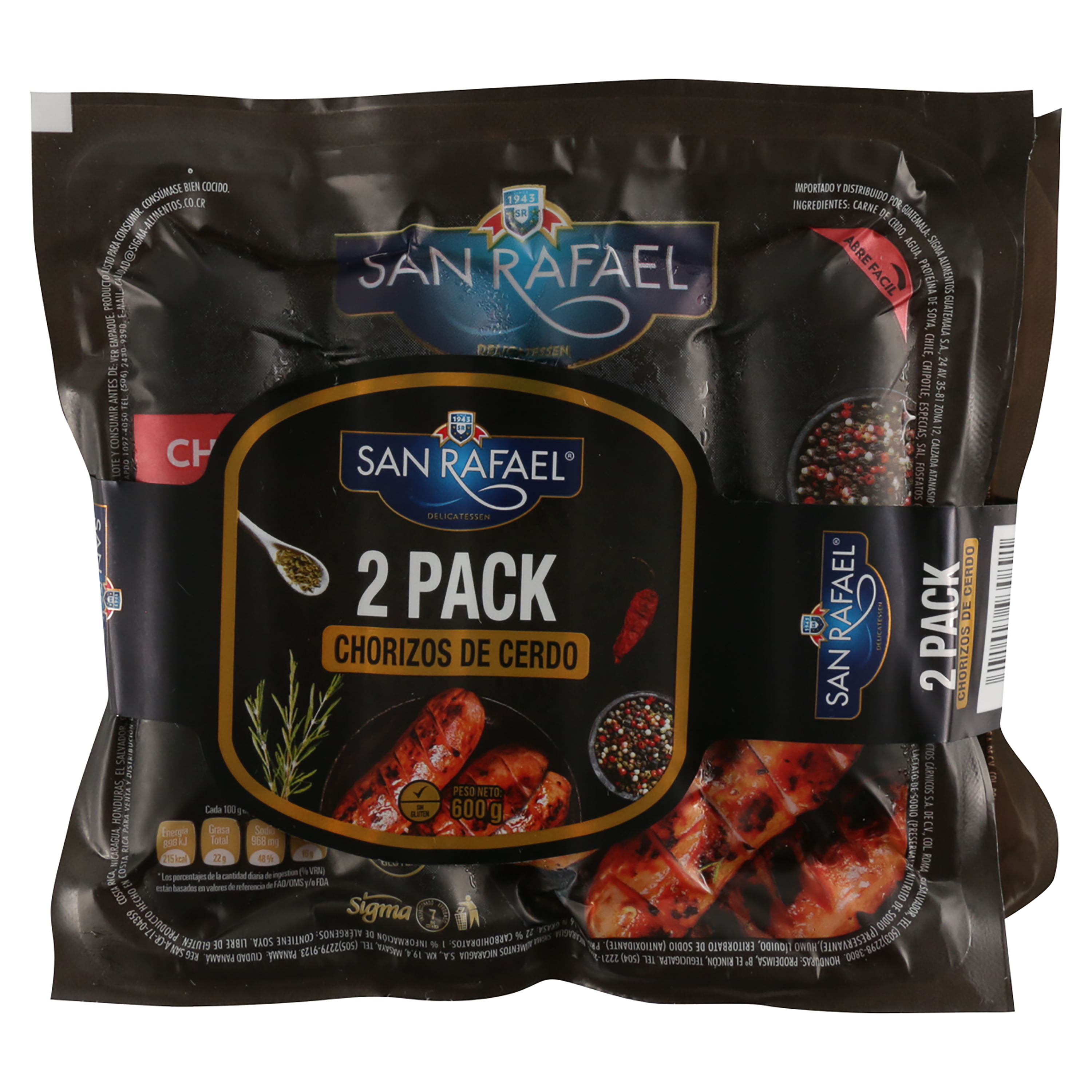 Comprar Chorizo San Rafael, Chipotle Hierbas 2 Pack -600 gr | Walmart ...