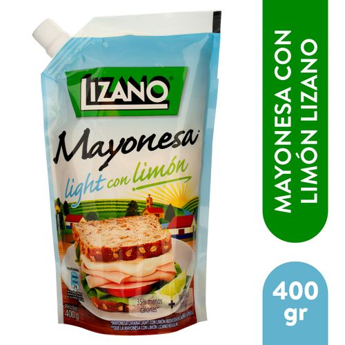 Mayonesa Lizano light con limón doypack - 400 g