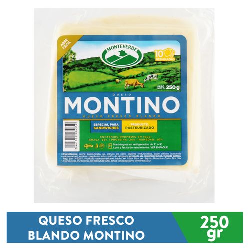 Queso Monteverde montino rebanadas - 250 g