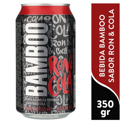 Bebida Alcohólica  Saborizada Bamboo Ron Cola lata 350ml