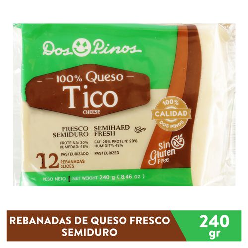 Queso Dos Pinos Tico Fresc Reb 12 Unidades - 240Gr