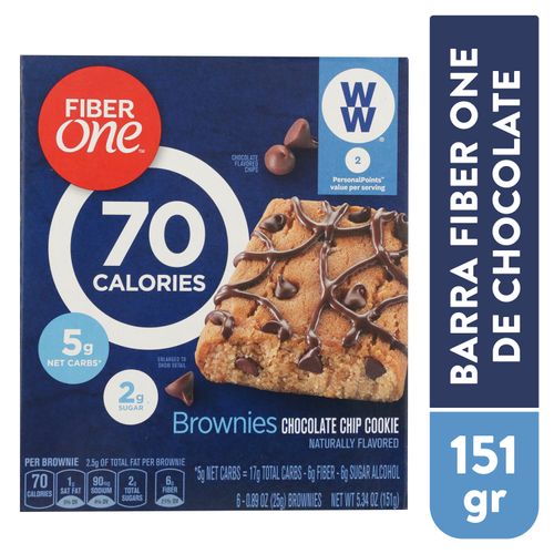 Barra Fiber One Con Chispas DeChocolate 70 Calorias - 151gr