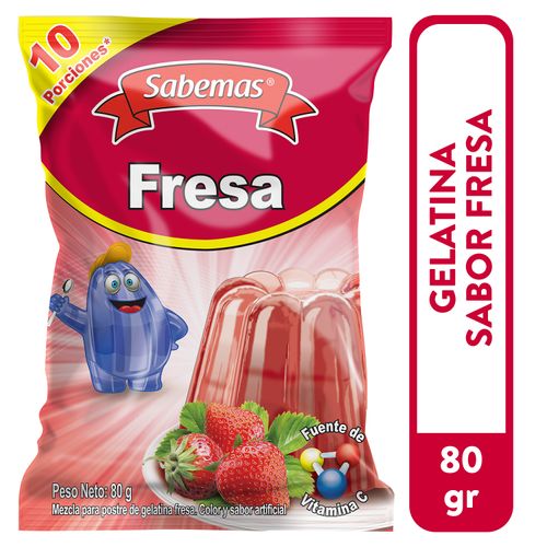 Gelatina Sabemas sabor fresa - 80 g