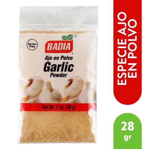 Ajo en polvo Badia libre de gluten - 28 g