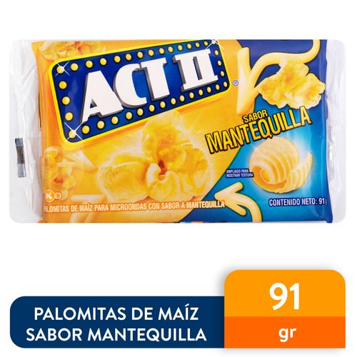 Palomitas de maíz Act II sabor mantequilla - 91 g