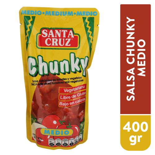 Salsa Santa Cruz chunky picante medio y libre de gluten - 400 g