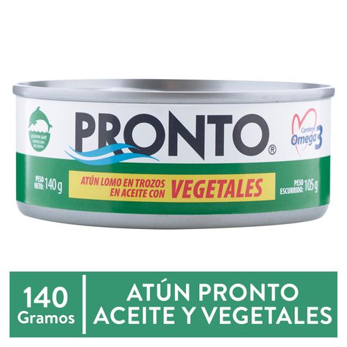Atún Pronto lomo en trozos en aceite con vegetales - 140 g