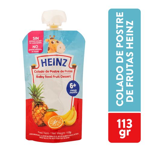 Colado para bebé Heinz sabor frutas - 113 g