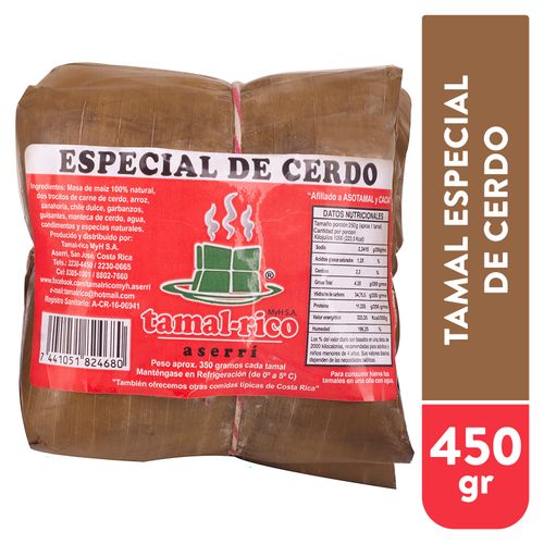 Tamal Tamal Rico especial de cerdo - 450 g