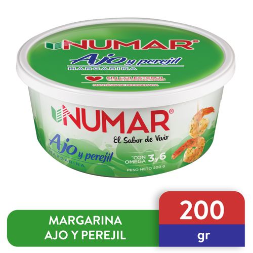 Margarina Numar sabor ajo y perejil - 200 g