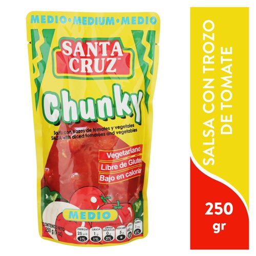 Salsa de tomate Santa Cruz chunky picante media - 250 g