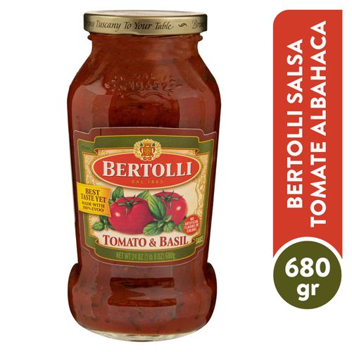 Salsa Bertolli de tomate albahaca - 680 g