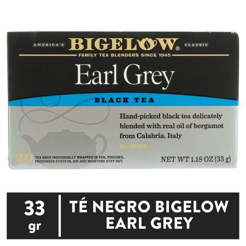 Té Bigelow Negro Earl Grey - 33 g