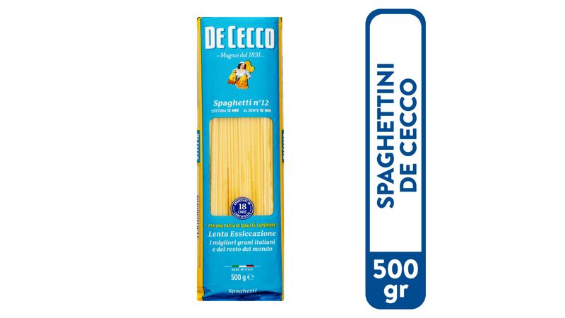 Comprar Pasta Spaguetti N12 De Ceccco 500 Gr