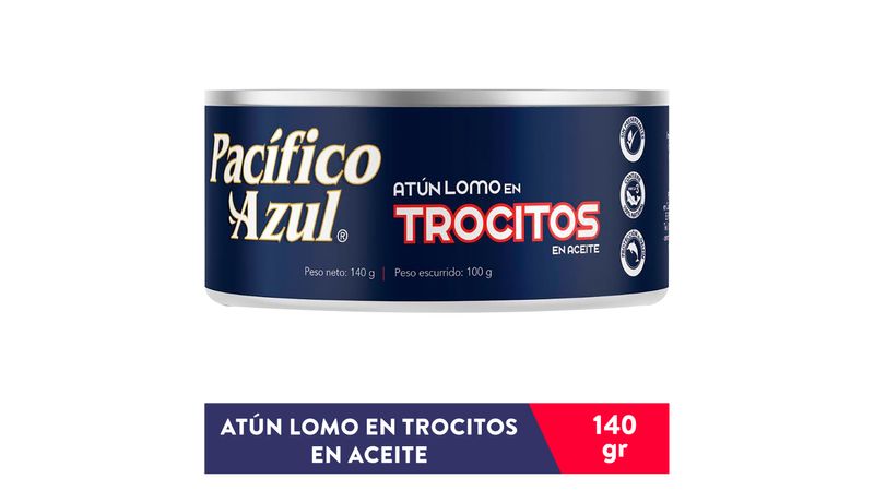 Atún Pacífico Azul trocitos en aceite 140 g