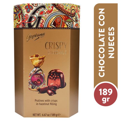 Chocolate Goplana Con Nueces en Caja - 189 g
