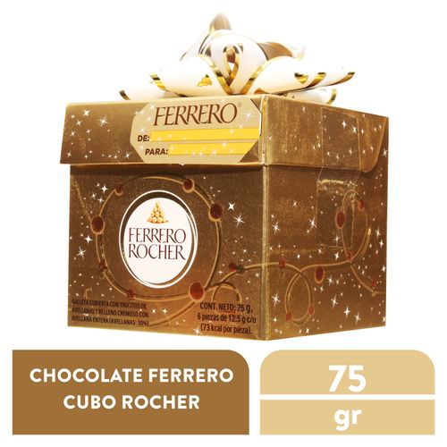 Chocolate Ferrero Rocher Cubo T6 - 75 g