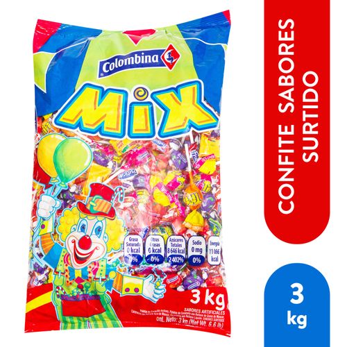 Dulce Colombina Confite Mix Surti - 3000gr