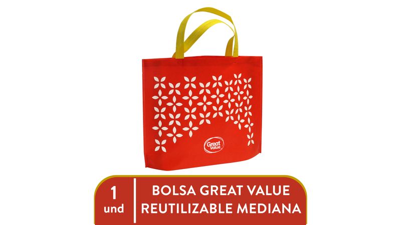 Comprar Bolsa Great Value Reutilizable Mediana Rojo Walmart