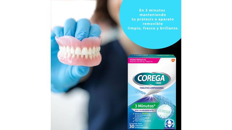 Limpiador de Prótesis Dentales Corega Tabs