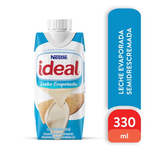 Leche Evaporada Ideal Nestlé SemidrescremadaTetraPack - 330ml