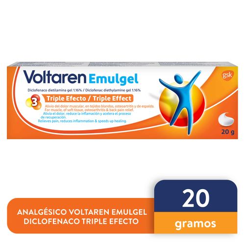 Analgésico Diclofenaco, Voltarén Emulgel, ,Gel Tópico - 20g