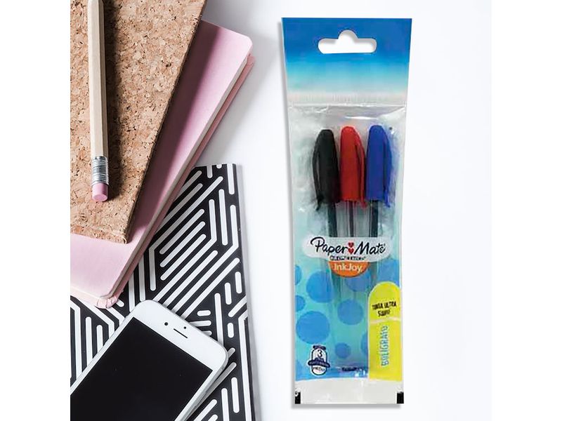 Lapicero-Papermate-Inkjoy100-N-A-R-Blister-3-3-27583