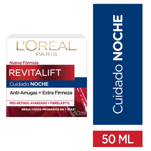 Crema Noche Antiarrugas L'Oréal París Revitalift Clásica Con Pro-Retinol -50ml