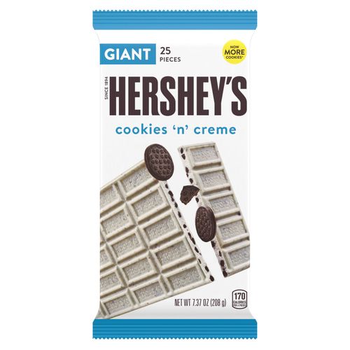 Barra de chocolate Hershey's cookies creme grande - 208 g