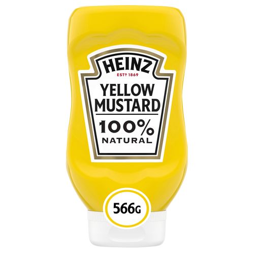 Mostaza Heinz yellow 100% natural envase plástico - 566 g