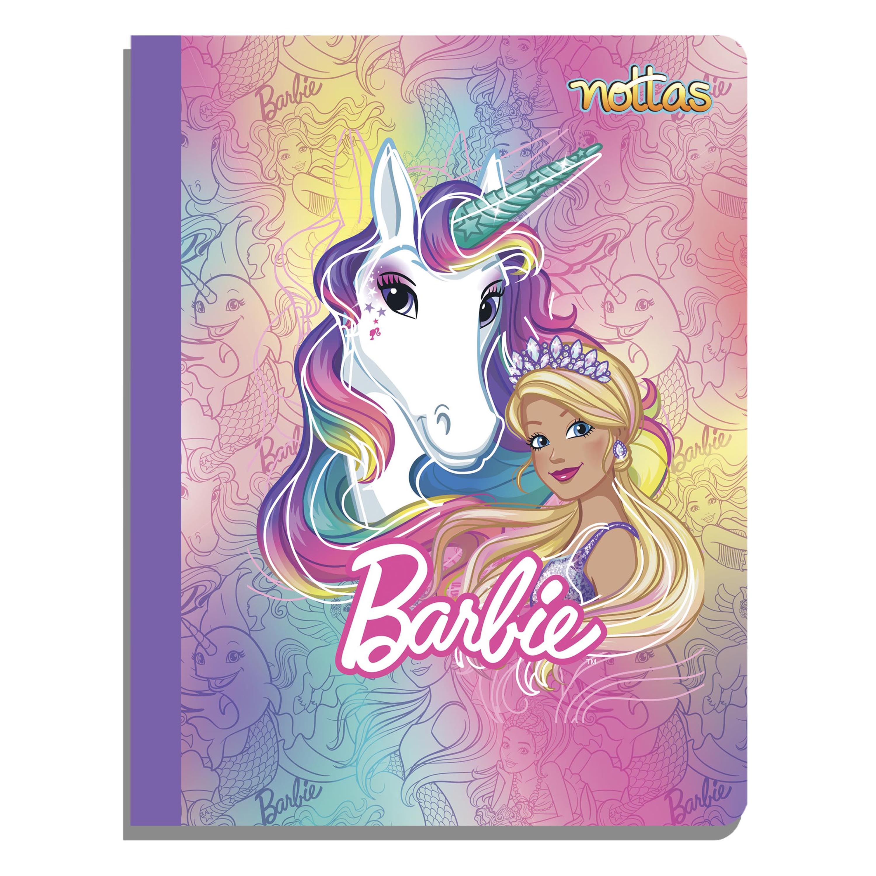 Cuaderno-Nottas-Barbie-Unicornio-Cosido-Peque-o-Rayas-100-Hojas-1-83279
