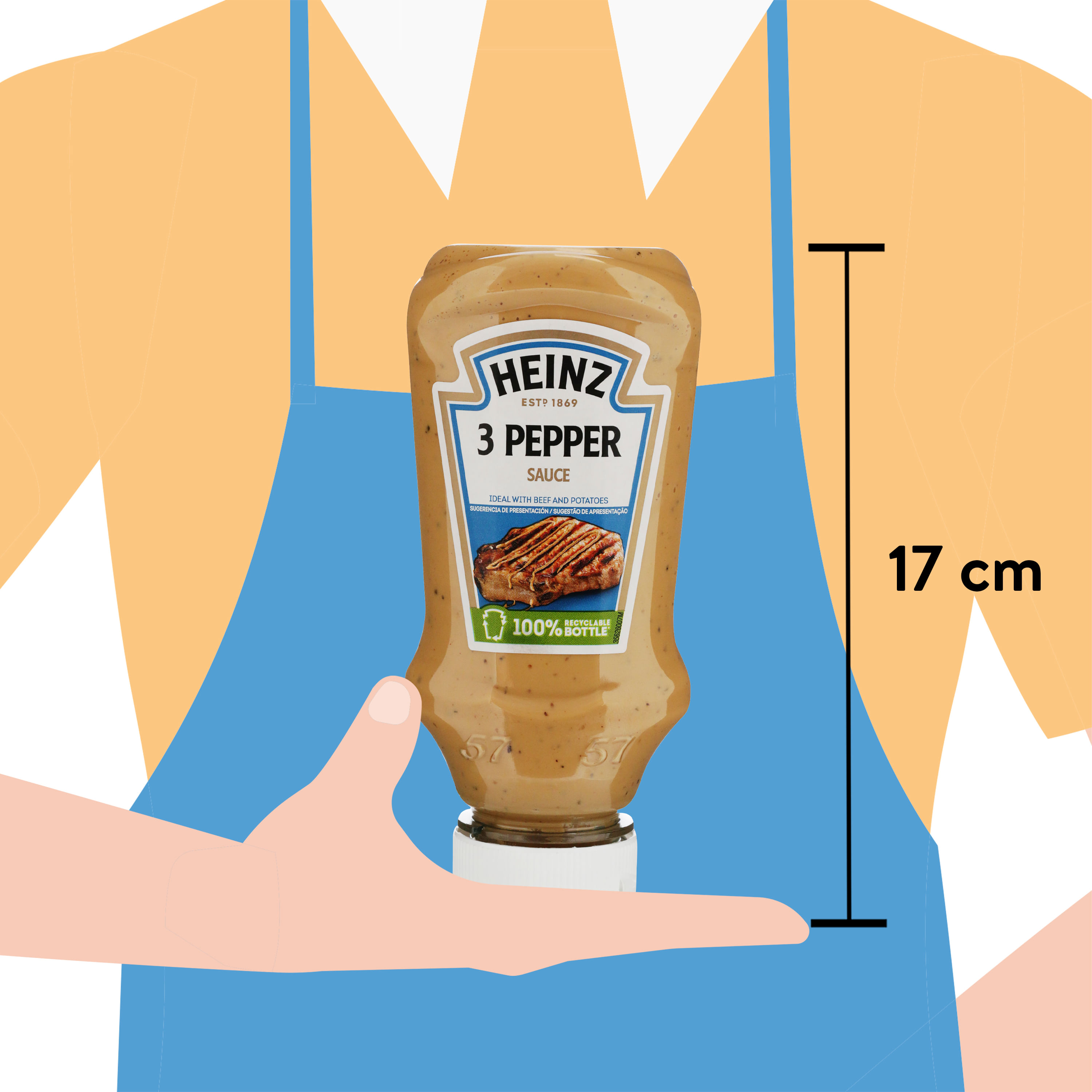 Comprar Salsa Heinz 3 pimientas blanca negra y verde- 220 ml | Walmart