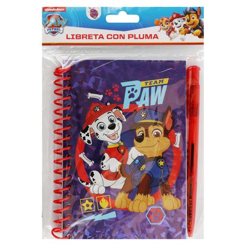Libreta Berry Hip con pluma diseño paw patrol